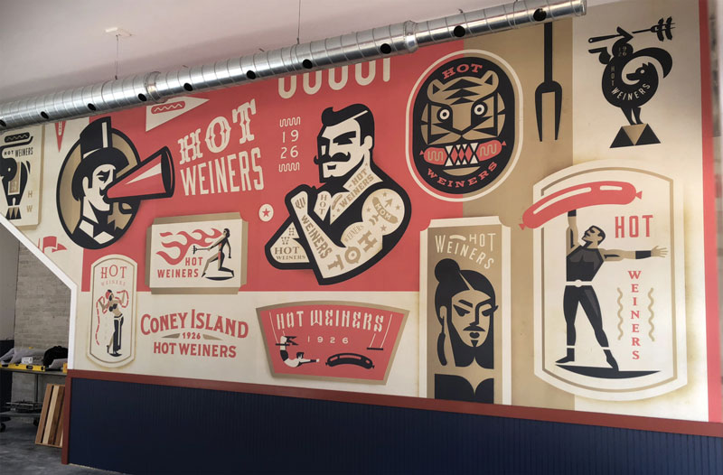 Interior Wall Graphic for a Business